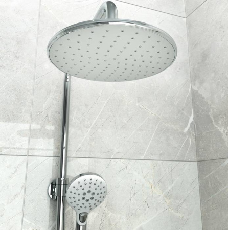 Душевой гарнитур с верхней лейкой белый IDDIS Ray (RAYSW3Fi76)